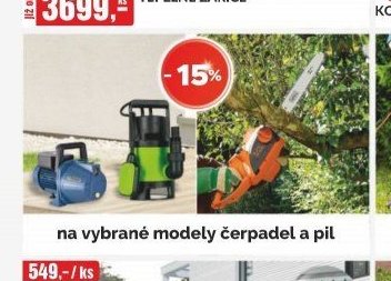 na vybrané modely čerpadel a pil