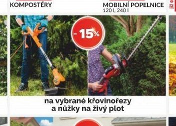 na vybrané křovinořezy a nůžky na živý plot