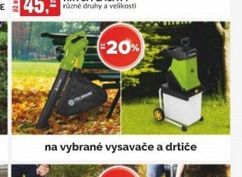 na vybrané vysavače a drtiče
