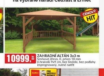 ZAHRADNÍ ALTÁN 3x3 m