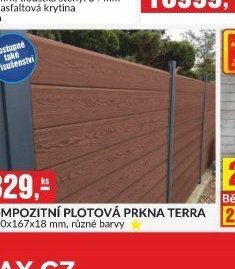 KOMPOZITNÍ PLOTOVÁ PRKNA TERRA