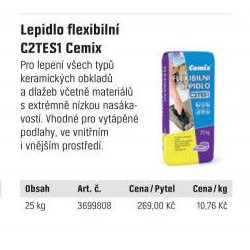Lepidlo flexibilní C2TES1 Cemix