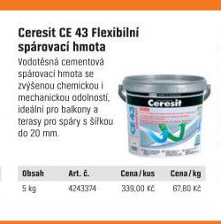 Ceresit CE 43 Flexibilní spárovací hmota