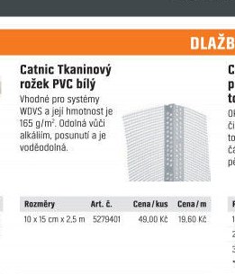 Catnic Tkaninový rožek PVC bílý