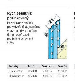 Rychloomítník pozinkovaný