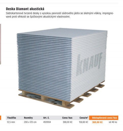 Deska Diamant akustická (šedá)