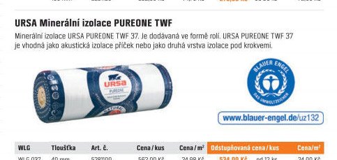 URSA Minerální izolace PUREONE TWF