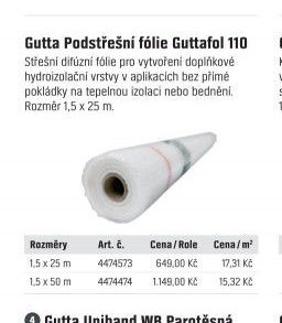 Gutta Podstřešní fólie Guttafol 110