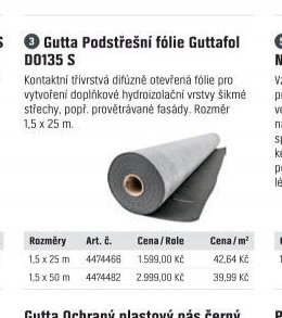 Gutta Podstřešní fólie Guttafol D0135 S