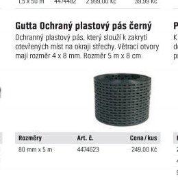 Gutta Ochranný plastový pás černý