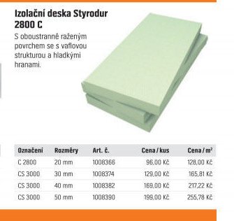 Izolační deska Styrodur 2800 C