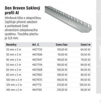 Den Braven Soklový profil Al