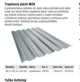 Trapézový plech W20