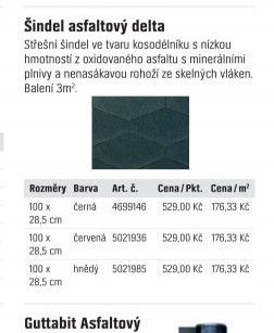 Šindel asfaltový delta