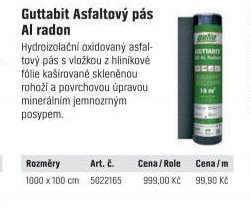 Guttabit Asfaltový pás Al radon