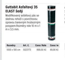 Guttabit Asfaltový 35 ELAST šedý