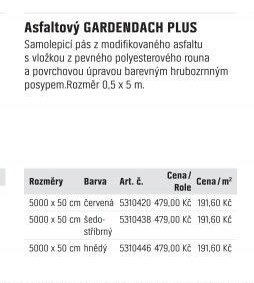 Asfaltový GARDENDACH PLUS
