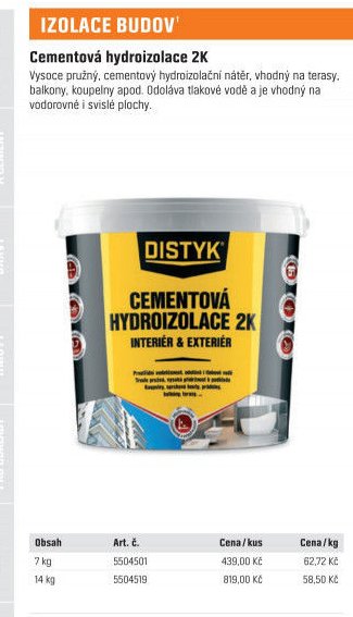 Cementová hydroizolace 2K