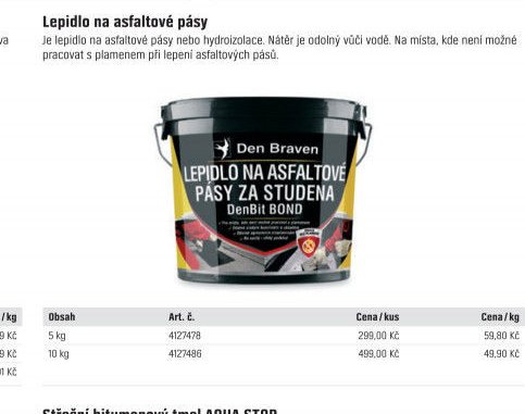 Lepidlo na asfaltové pásy