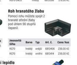 Roh hranatého žlabu