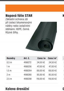 Nopová fólie STAR