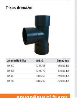 T-kus drenážní