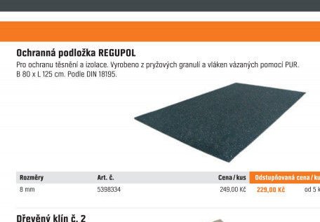 Ochranná podložka REGUPOL