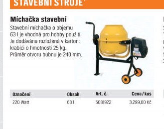 Míchačka stavební