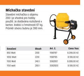 Míchačka stavební