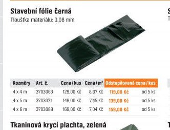 Stavební fólie černá