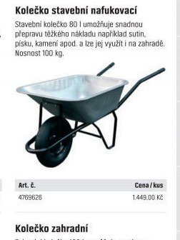 Kolečko stavební nafukovací