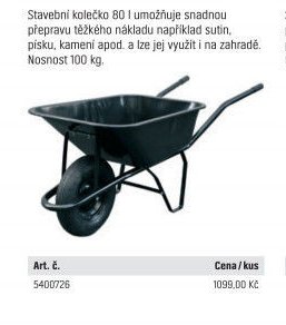 Kolečko stavební nafukovací