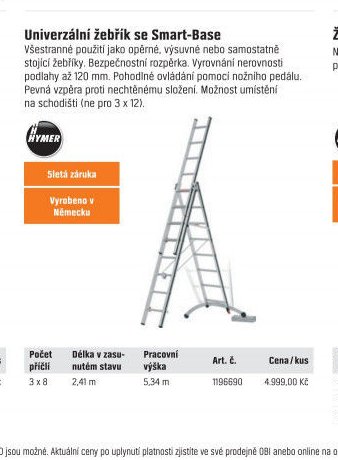 Univerzální žebřík se Smart-Base