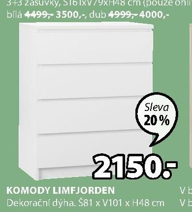Komoda LIMFJORDEN (bílá)