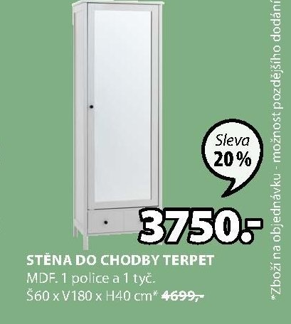 STĚNA DO CHODBY TERPET