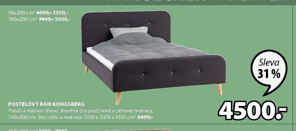 POSTELOVÝ RÁM KONGSBERG