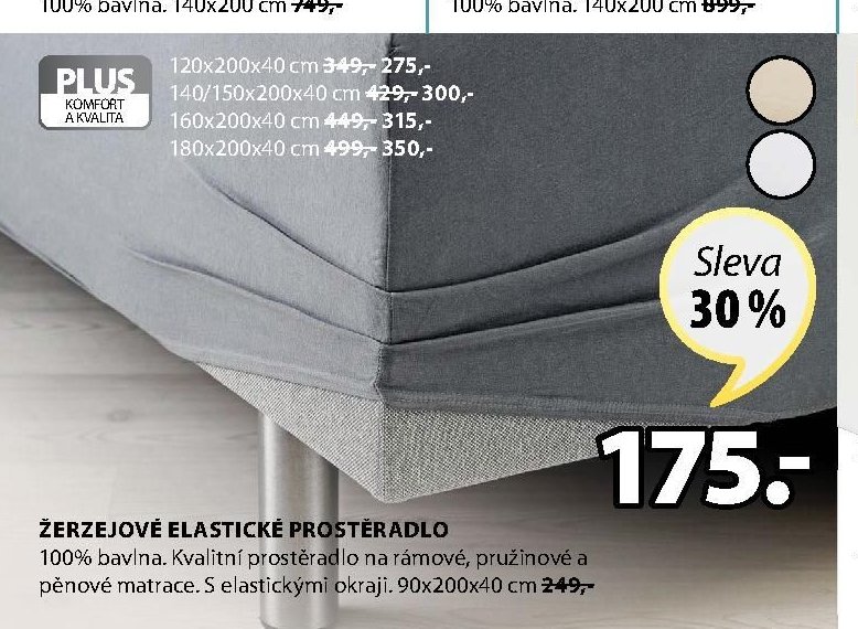 ŽERZEJOVÉ ELASTICKÉ PROSTĚRADLO (velké)