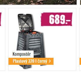 Kompostér Plastový 320 l černý