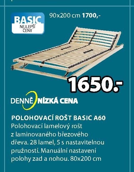 BASIC POLOHOVACÍ ROŠT BASIC A60