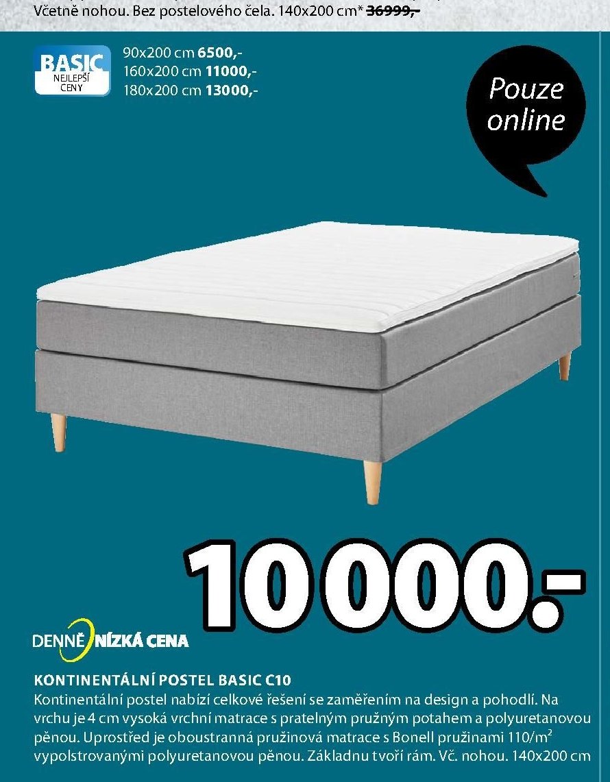 Kontinentální postel BASIC C10