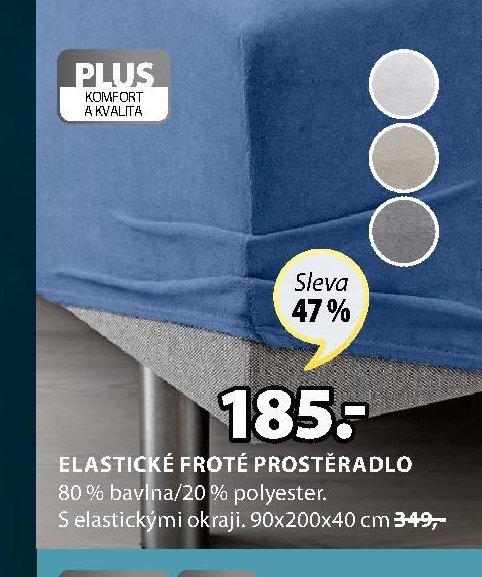 Elastické froté prostěradlo