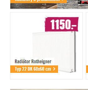 Radiátor Rotheigner Typ 22 DK 60x60 cm