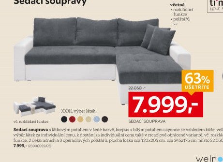 Sedací souprava (vlevo nahoře)