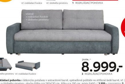 3 Rozkládací pohovka