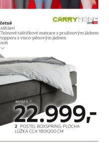 Postel boxspring, plocha lůžka cca 180x200 cm