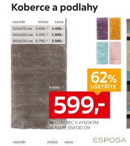 Koberec s vysokým vlasem