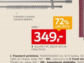 Kulatá tyč, délka 120 cm, cena za ks