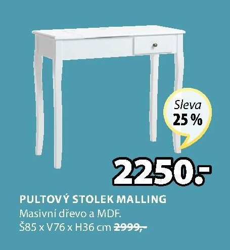 PULTOVÝ STOLEK MALLING