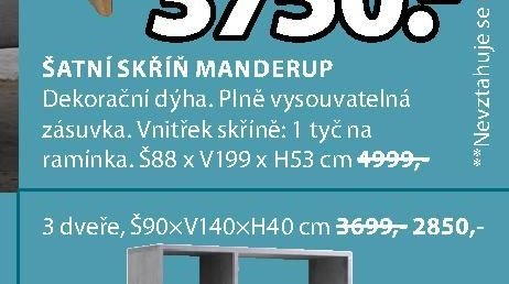 ŠATNÍ SKŘÍŇ MANDERUP