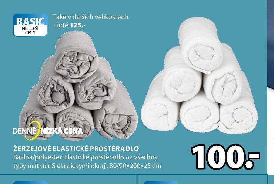 Žerzejové elastické prostěradlo